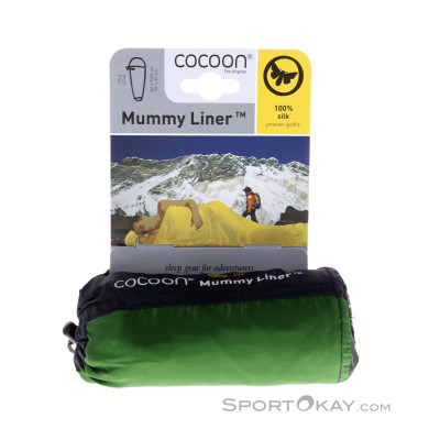 Cocoon Mummy Liner Seidenschlafsack-Oliv-Dunkelgrün-One Size