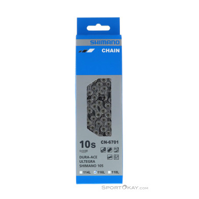 Shimano CN-6701 10-fach 116GL Kette-Silber-One Size