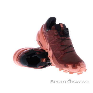 Salomon Speedcross 6 GTX Damen Traillaufschuhe Gore-Tex-Dunkel-Rot-6