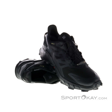 Salomon Supercross 4 GTX Herren Traillaufschuhe Gore-Tex-Schwarz-9,5