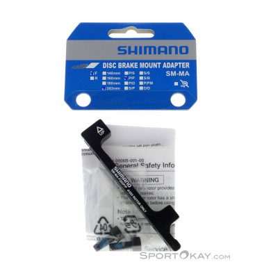 Shimano SM-MA 203mm VR/HI PM/PM Bremsadapter-Schwarz-One Size