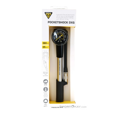 Topeak Pocket DXG Dämpferpumpe-Schwarz-One Size