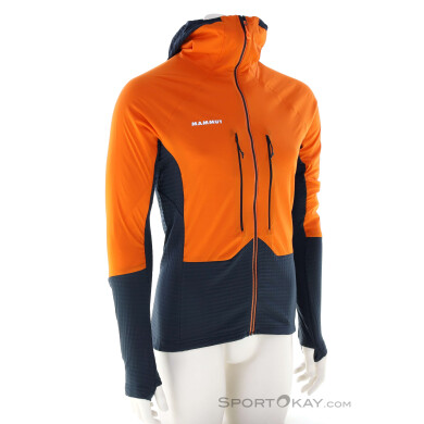 Mammut Eiger Nordwand ML Hybrid Hooded Herren Outdoorjacke-Orange-M