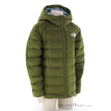 The North Face Reversible Perrito Hooded Kinder Outdoorjacke-Oliv-Dunkelgrün-L