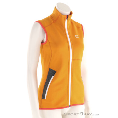 Ortovox Fleece Vest Damen Tourenweste-Orange-S