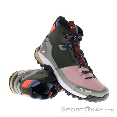 Salewa Puez 2 Mid Powertex Damen Trekkingschuhe-Oliv-Dunkelgrün-8