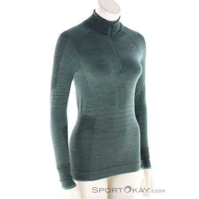 Ortovox 230 Competition Zip Neck Damen Funktionsshirt-Grün-L