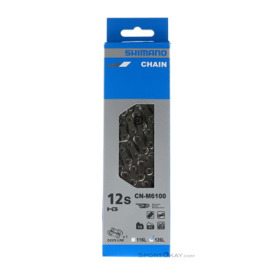 Shimano CN- M6100 12-fach 126GL Kette-Silber-One Size