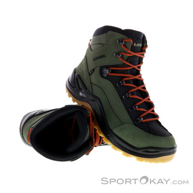 Lowa Renegade Mid GTX Herren Wanderschuhe Gore-Tex-Oliv-Dunkelgrün-10