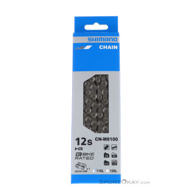 Shimano CN-M8100 12-fach 116GL Kette-Silber-One Size