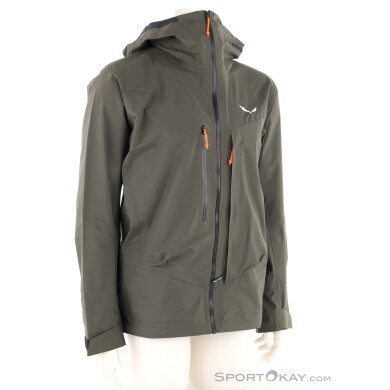 Salewa Sella 3L Powertex Herren Tourenjacke-Oliv-Dunkelgrün-S