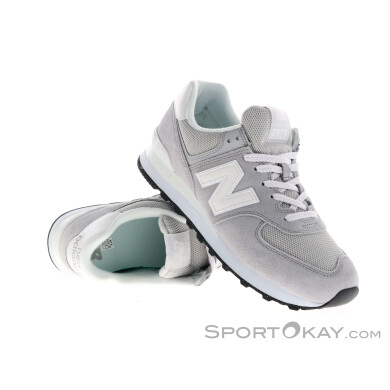 New Balance 574 Herren Freizeitschuhe-Grau-10