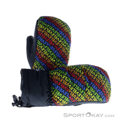 Level Rainbow Down Kinder Skihandschuhe-Schwarz-4