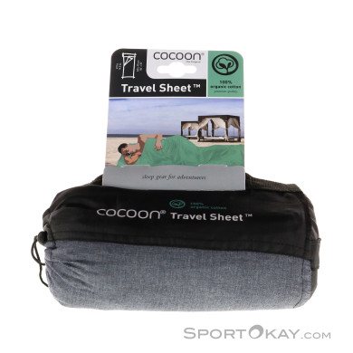 Cocoon Travel Sheet Bio-Baumwoll Schlafsack-Dunkel-Grau-One Size