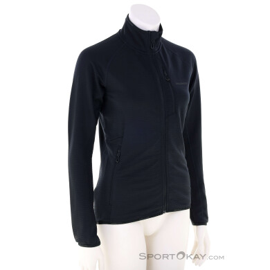 Salomon Essential Lightwarm FZ Damen Sweater-Schwarz-S