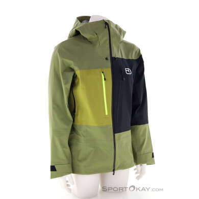 Ortovox 3L Deep Shell Herren Skijacke-Grün-M