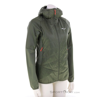 Salewa Ortles Hybrid TirolWool Damen Isolationsjacke-Oliv-Dunkelgrün-36