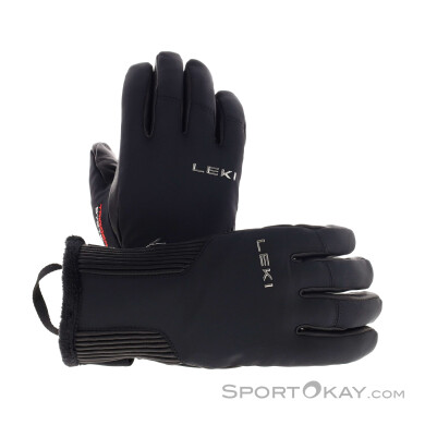 Leki Vallarta 3D Damen Skihandschuhe-Schwarz-8,5