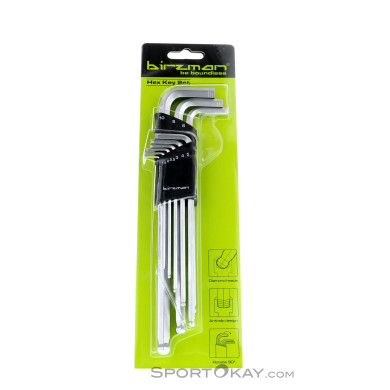 Birzman Long Arm Inbusschlüssel Set-Silber-One Size