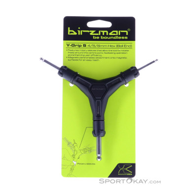 Birzman Y-Grip-S Ball Point 4/5/6mm Inbusschlüssel-Schwarz-One Size
