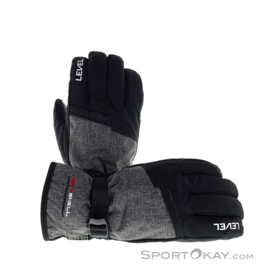 Level Hero Herren Skihandschuhe-Grau-9,5