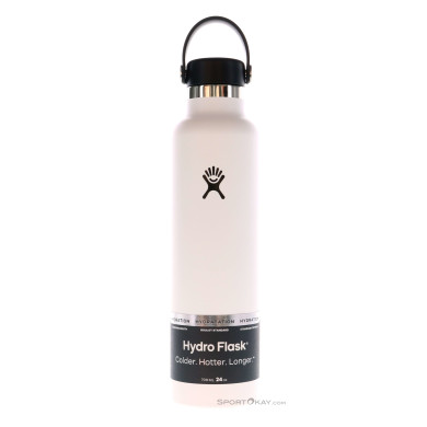 Hydro Flask 24oz Standard Mouth 710ml Thermosflasche-Weiss-One Size