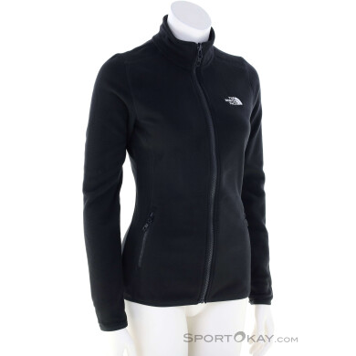 The North Face 100 Glacier FZ Damen Sweater-Schwarz-S