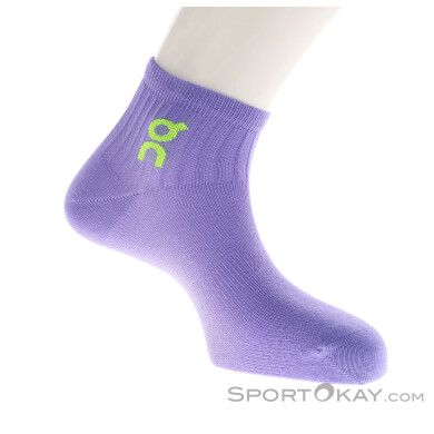 On Logo Sock Mid 3P Socken-Lila-S