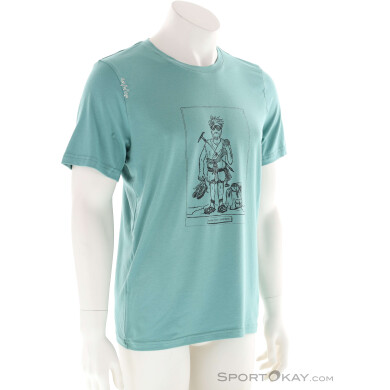 Chillaz Homo Mons Ascendere Herren T-Shirt-Hell-Blau-M