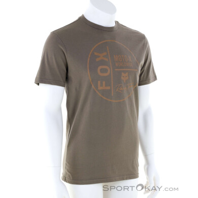 Fox Worldwide Premium S/S Herren T-Shirt-Oliv-Dunkelgrün-L
