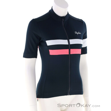 Rapha Brevet S/S Damen Bikeshirt-Dunkel-Blau-S