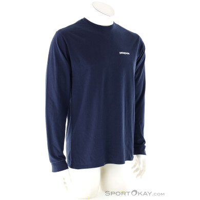 Patagonia Long-Sleeved P-6 Logo Responsibili-Tee Herren Shirt-Dunkel-Blau-M