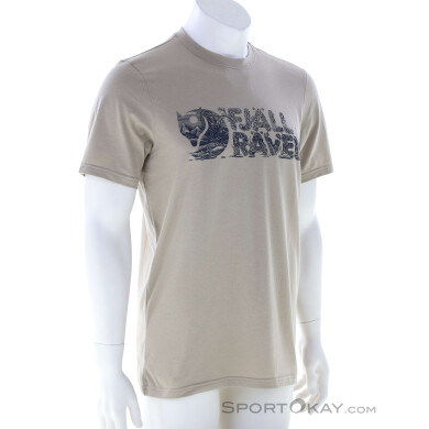 Fjällräven Lush Logo Herren T-Shirt-Beige-M