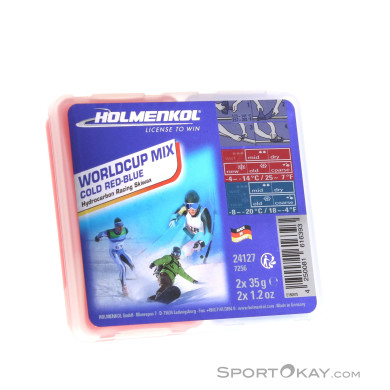 Holmenkol Worldcup Mix Cold Red/Blue 2x35g Heisswachs-Blau-One Size