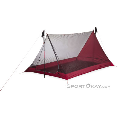 MSR Thru-Hiker Mesh House 3-Personen Zelt-Rot-One Size