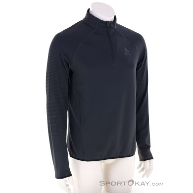 Odlo Zeroweight Warm 1/2 Zip Herren Sweater-Schwarz-L