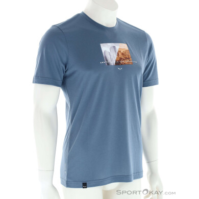Salewa Pure Design Dry Herren T-Shirt-Blau-S