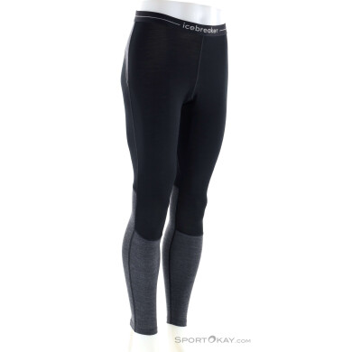 Icebreaker 200 ZoneKnit Merino Thermo Herren Funktionshose-Schwarz-L