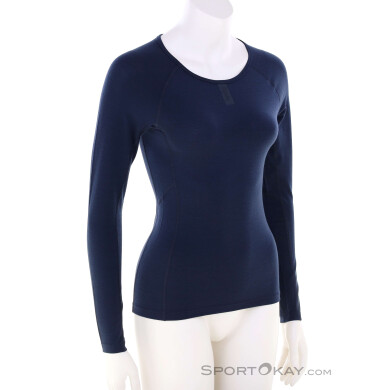 Rapha Merino Base Layer Damen Bikeshirt langarm-Dunkel-Blau-M