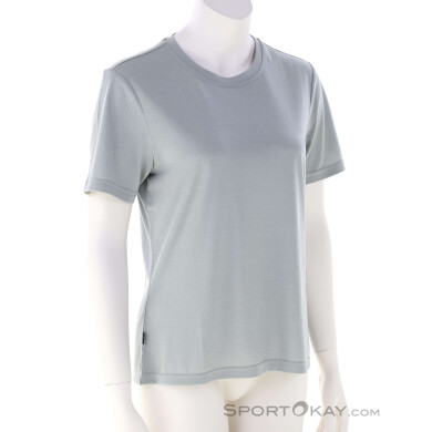 Rab Crimp Logo Damen T-Shirt-Hell-Grau-S