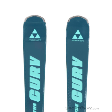 Fischer The Curv GT 76 + RSW 10 GW Damen Skiset 2025-Türkis-152