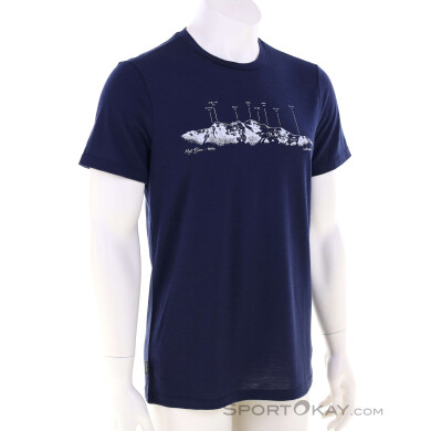 Icebreaker 150 Tech Lite Tee The Peaks Herren T-Shirt-Dunkel-Blau-L