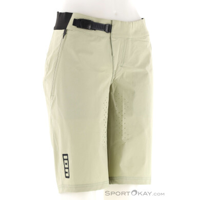 ION MTB Tech Logo Damen Bikeshort-Hell-Grün-M