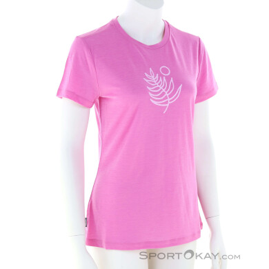 Icebreaker Merino 150 Tech Lite III Fresh Fern Damen T-Shirt-Pink-Rosa-S