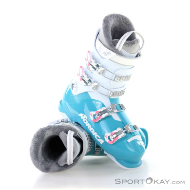 Nordica Speedmachine J4 Kinder Skischuhe-Hell-Blau-25,5