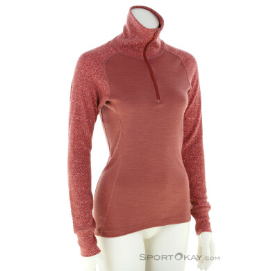 Devold Duo Active Merino 205 Z.NECK Damen Funktionsshirt-Rot-S