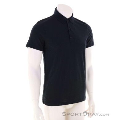 Icebreaker Merino 150 Tech Lite Polo Herren T-Shirt-Schwarz-M