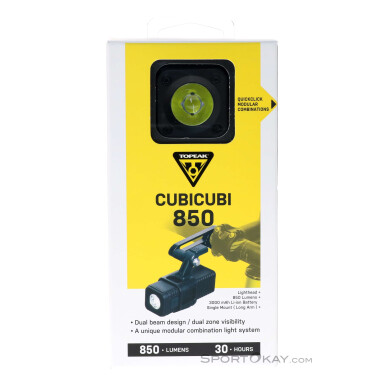 Topeak CubiCubi 850lm Fahrradlicht vorne-Schwarz-One Size