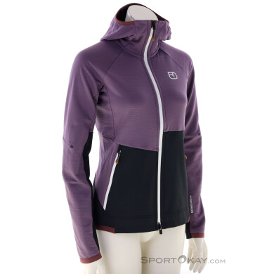 Ortovox Fleece RIB Hoody Damen Fleecejacke-Lila-XS