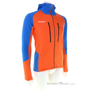 Mammut Eiswand Advanced ML Hooded Herren Sweater-Orange-S
